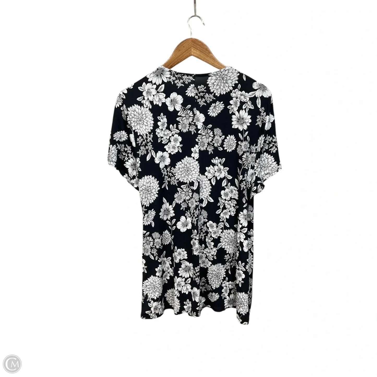 Top Short Sleeve By Lane Bryant In Black & White, Size: 2x