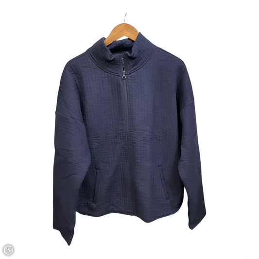 Athletic Jacket By Gapfit In Navy, Size: L