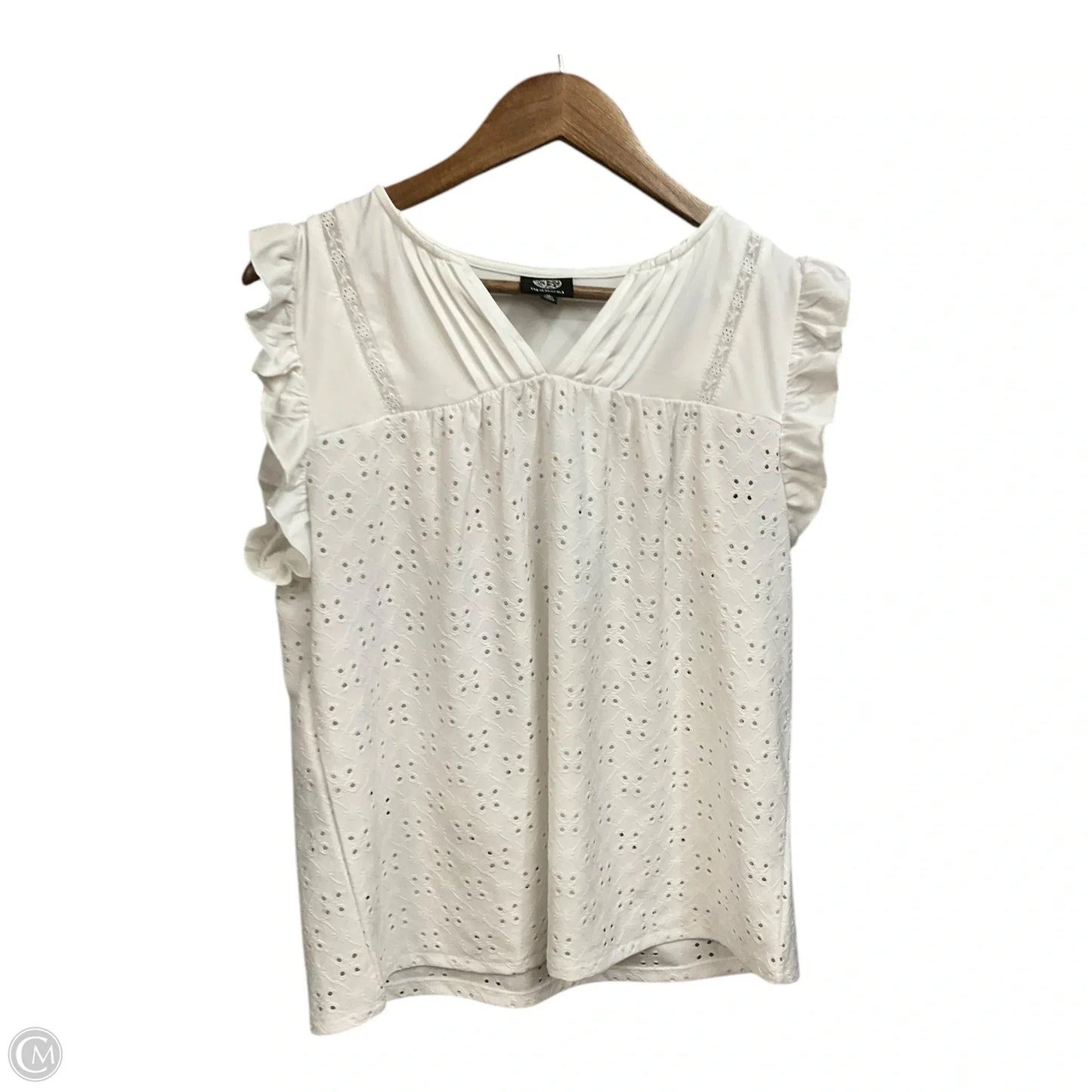 Top Short Sleeve By Bobeau In White, Size: M