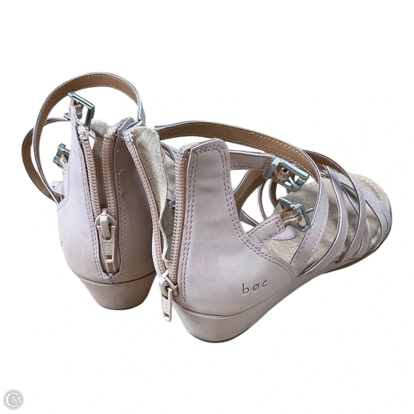 Sandals Heels Wedge By Boc In Pink, Size: 8