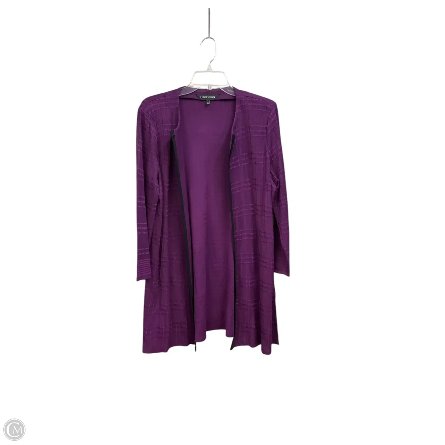 Cardigan By Ming Wang In Purple, Size: L