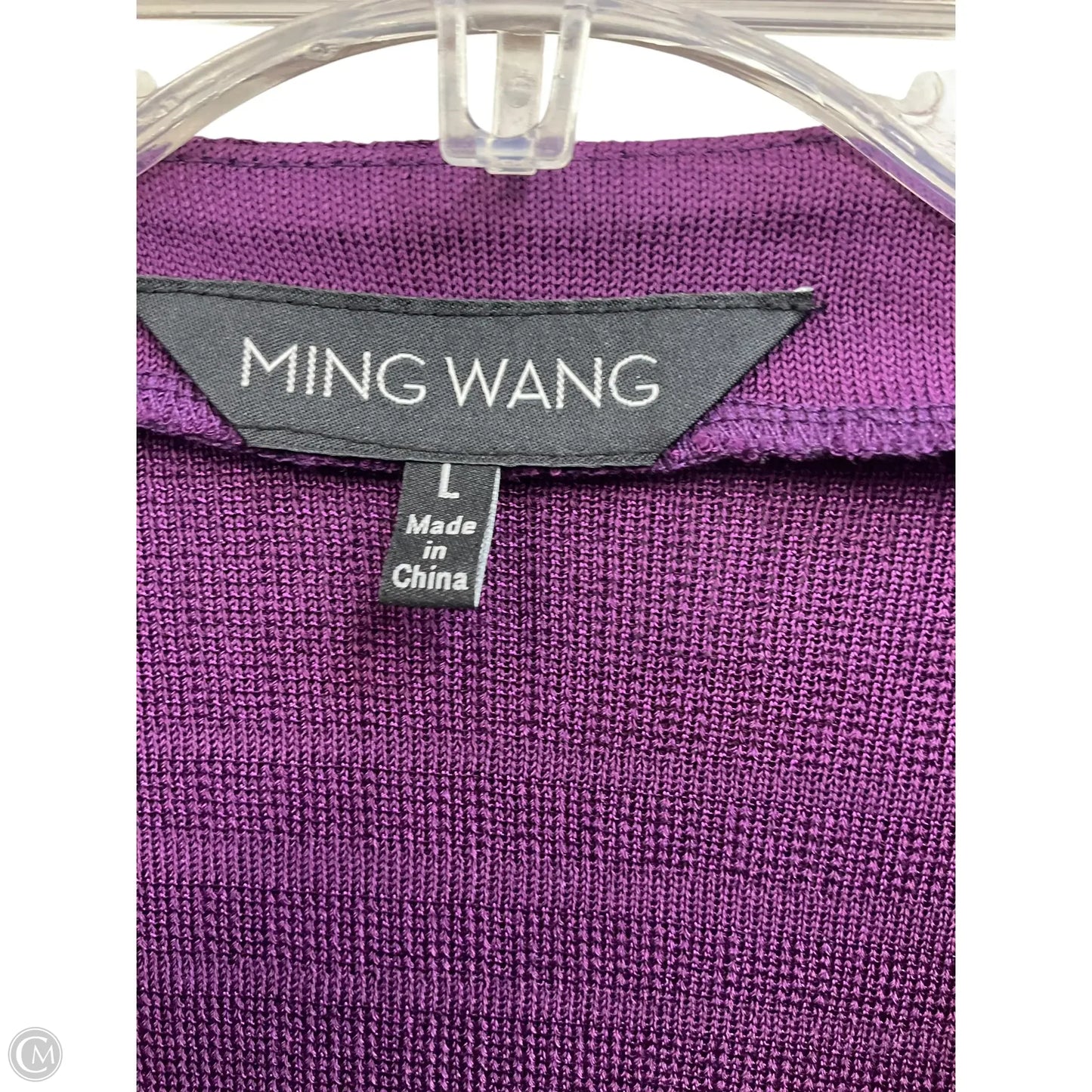 Cardigan By Ming Wang In Purple, Size: L