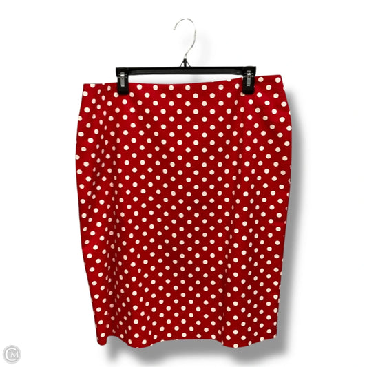 Skirt Midi By Talbots In Polkadot Pattern, Size: 14