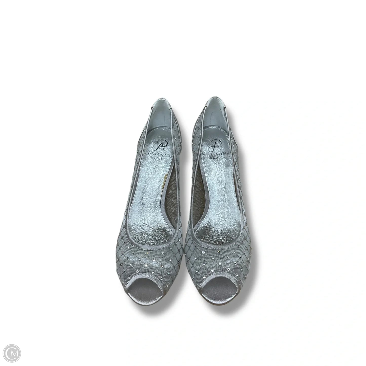 Shoes Heels Kitten By Adrianna Papell In Silver, Size: 8.5