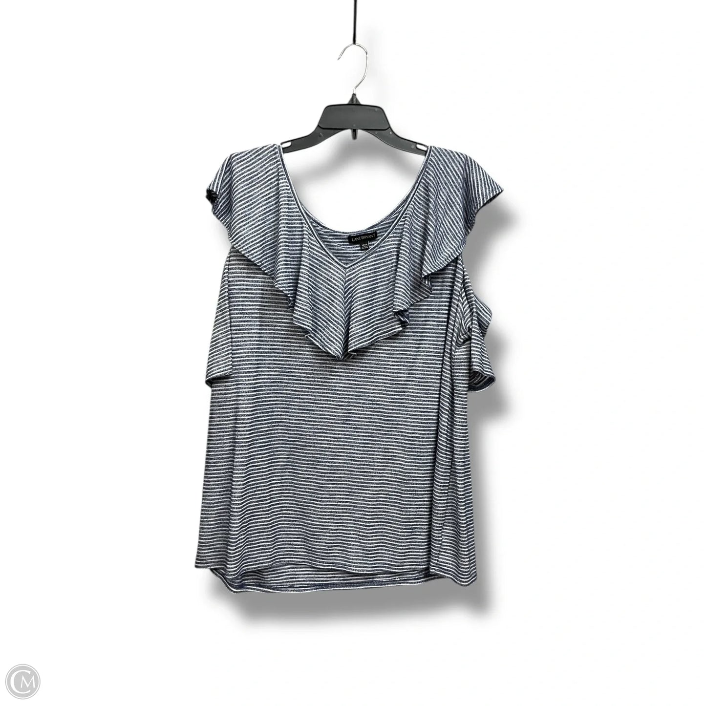 Top Short Sleeve By Lane Bryant In Striped Pattern, Size: 2x