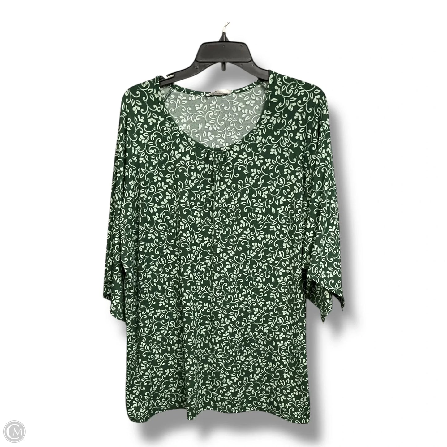 Top Short Sleeve By Clothes Mentor In Green, Size: Xxl