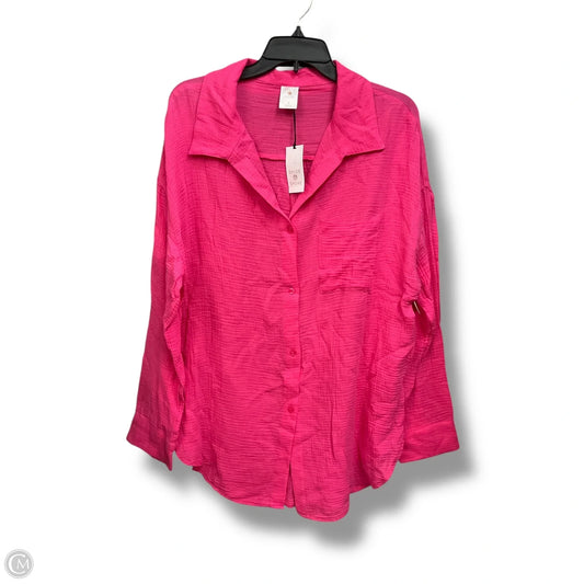 Swimwear Cover-up By Shade & Shore In Pink, Size: M