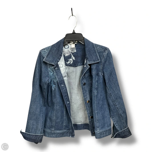 Jacket Denim By Christopher And Banks In Blue Denim, Size: L
