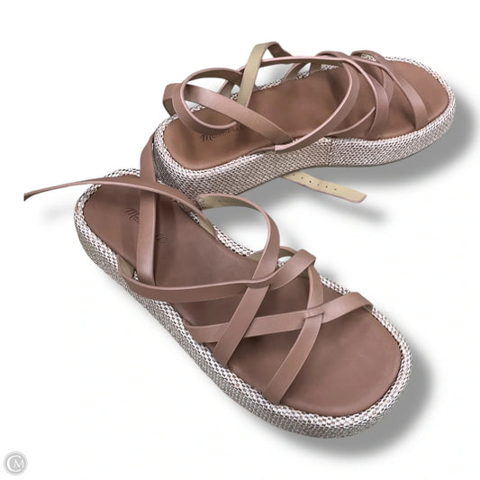 Sandals Heels Platform By Madewell In Tan, Size: 6.5