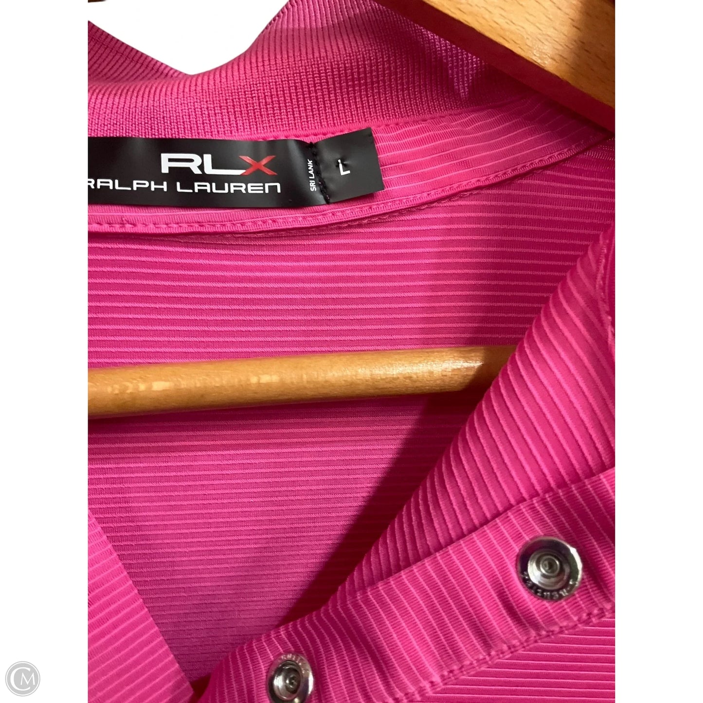 Athletic Top Short Sleeve By Ralph Lauren In Pink, Size: L