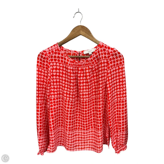 Top Long Sleeve By Loft In Red, Size: Xs
