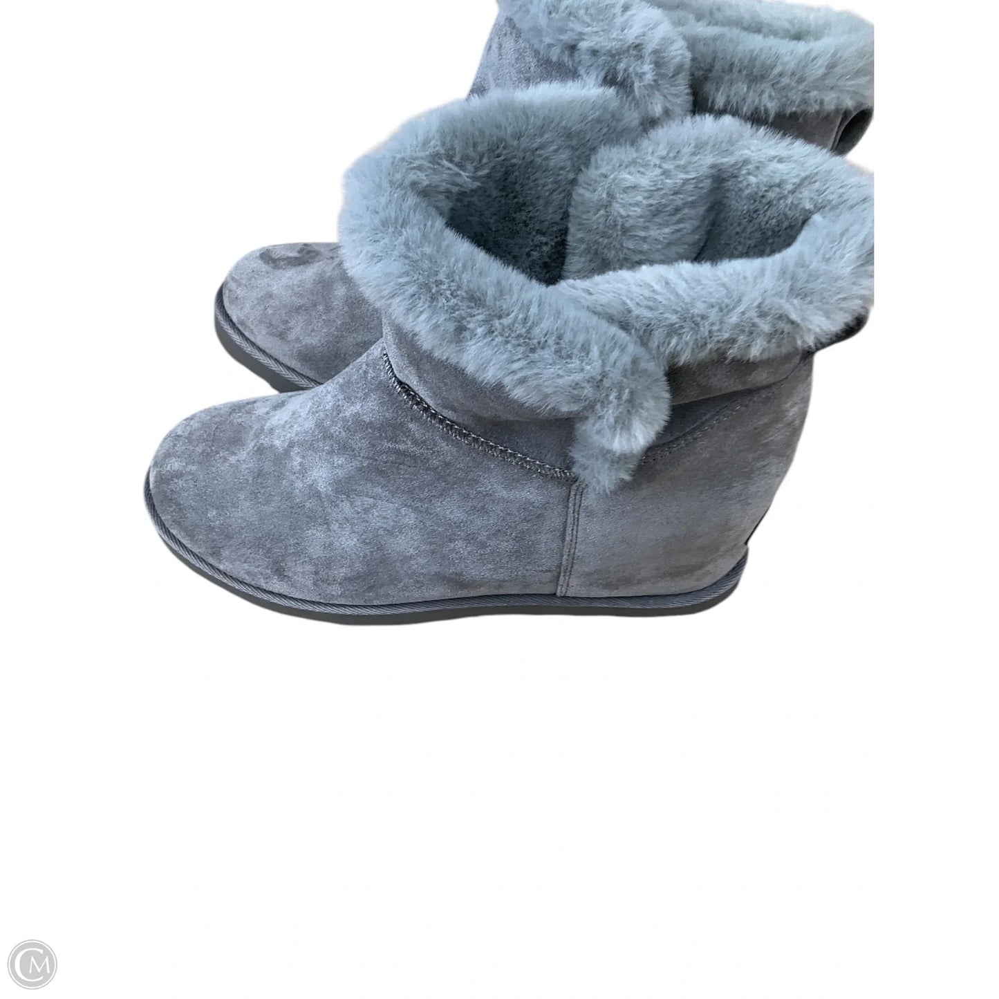 Boots Ankle Heels By Cushionaire In Grey, Size: 8.5