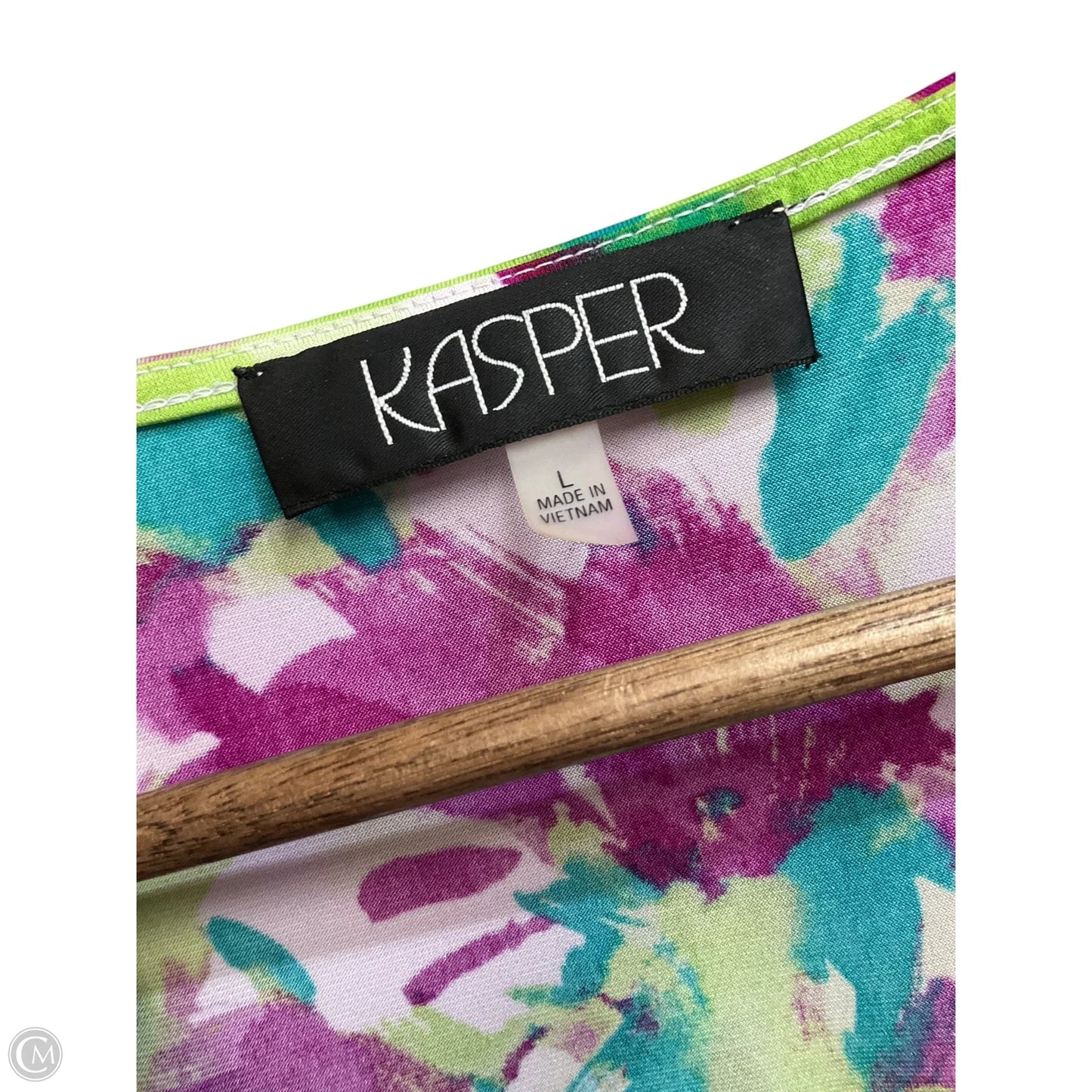 Top Sleeveless By Kasper In Floral Print, Size: L