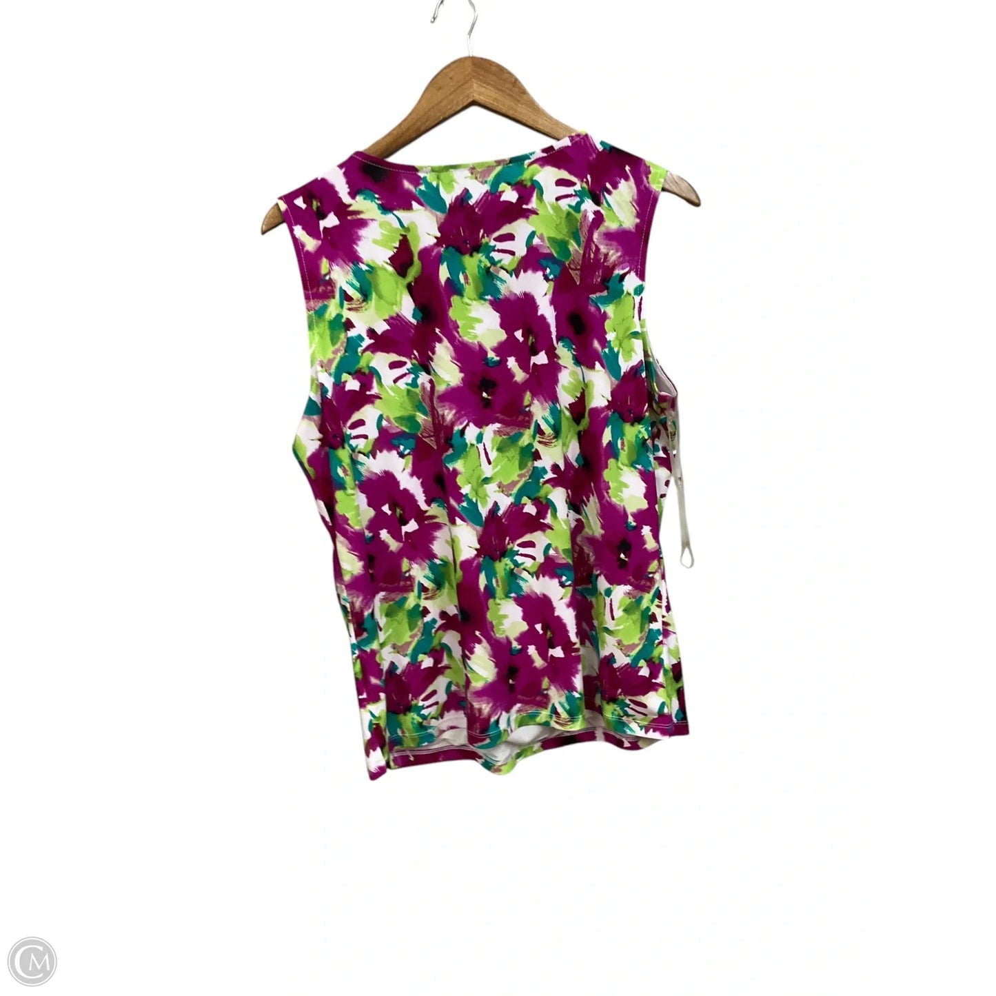 Top Sleeveless By Kasper In Floral Print, Size: L