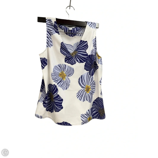 Blouse Sleeveless By Nine West Apparel In Floral Print, Size: S