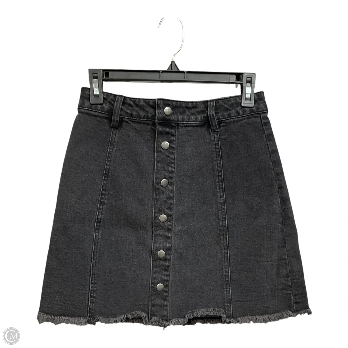 Skirt Midi By Miami In Black Denim, Size: S
