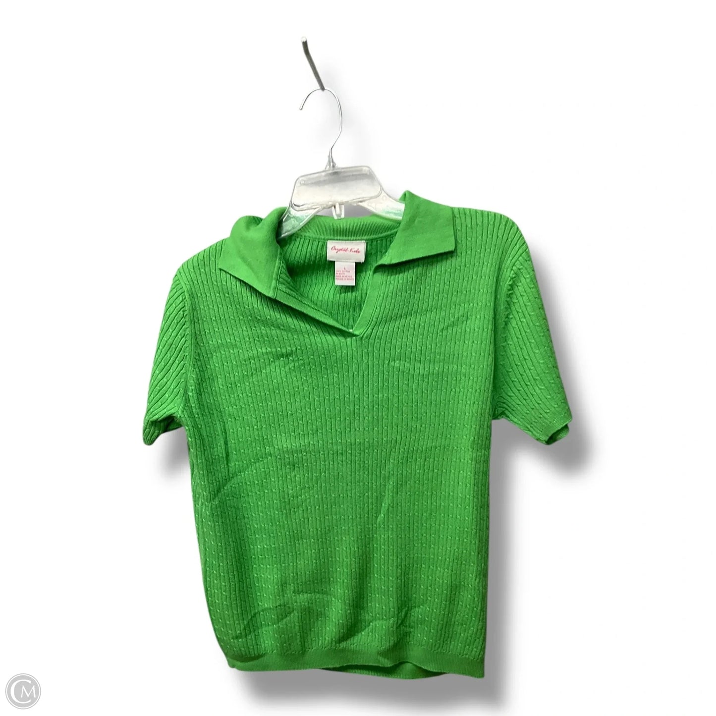 Sweater Short Sleeve By Clothes Mentor In Green, Size: L