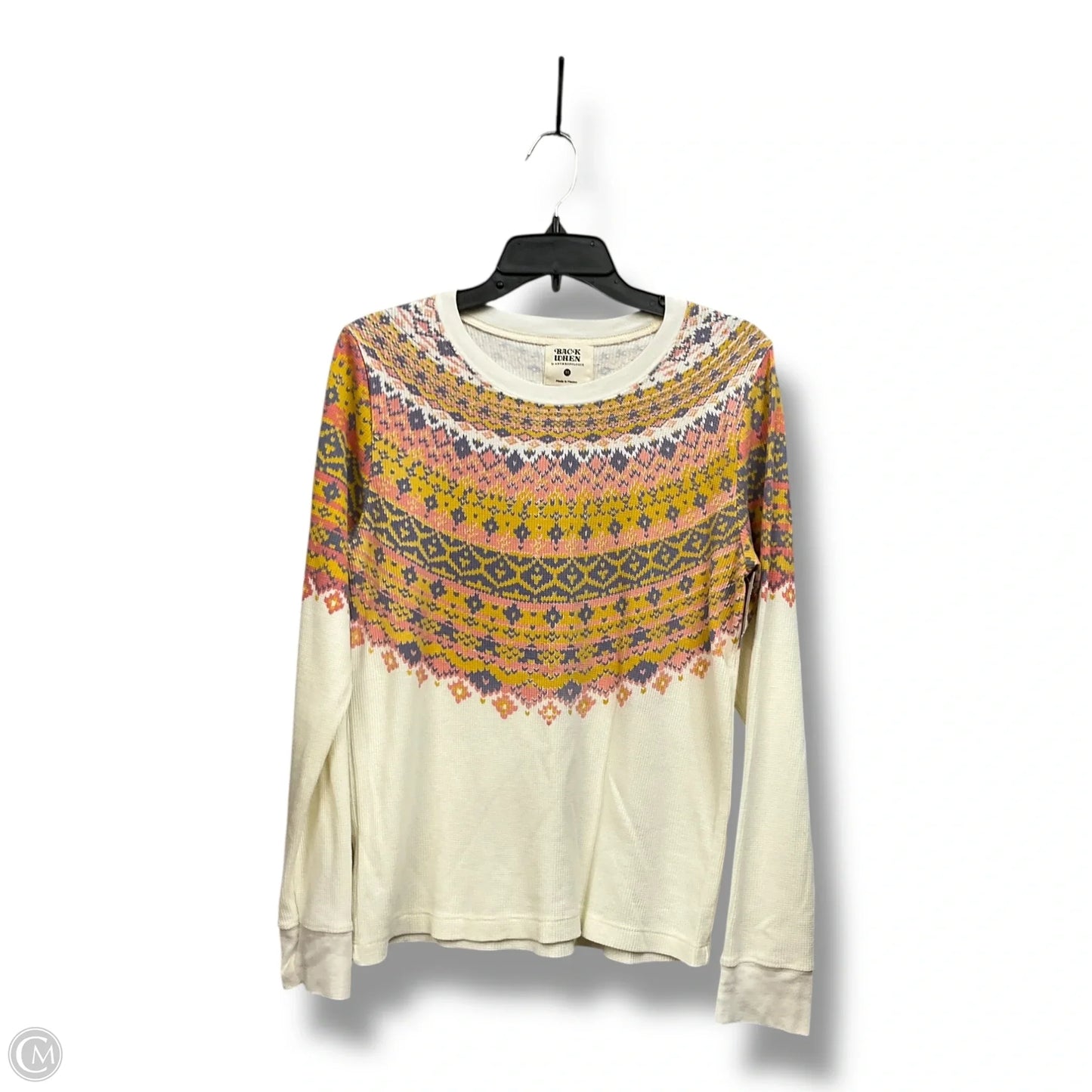Top Long Sleeve By Anthropologie In Multi-colored, Size: M