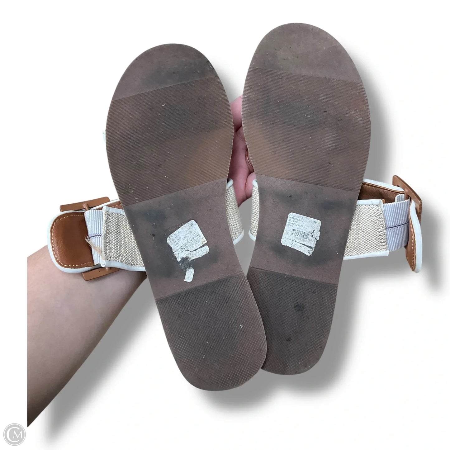 Sandals Flats By Lane Bryant In Brown & White, Size: 9