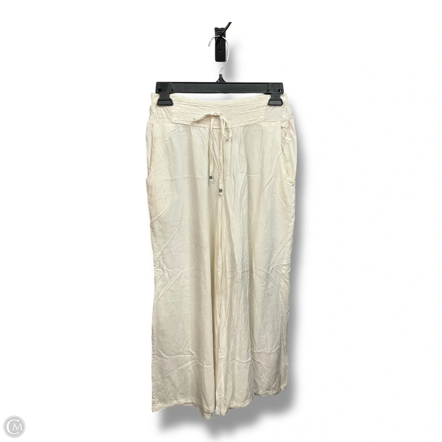 Pants Wide Leg By Angie In Cream, Size: S