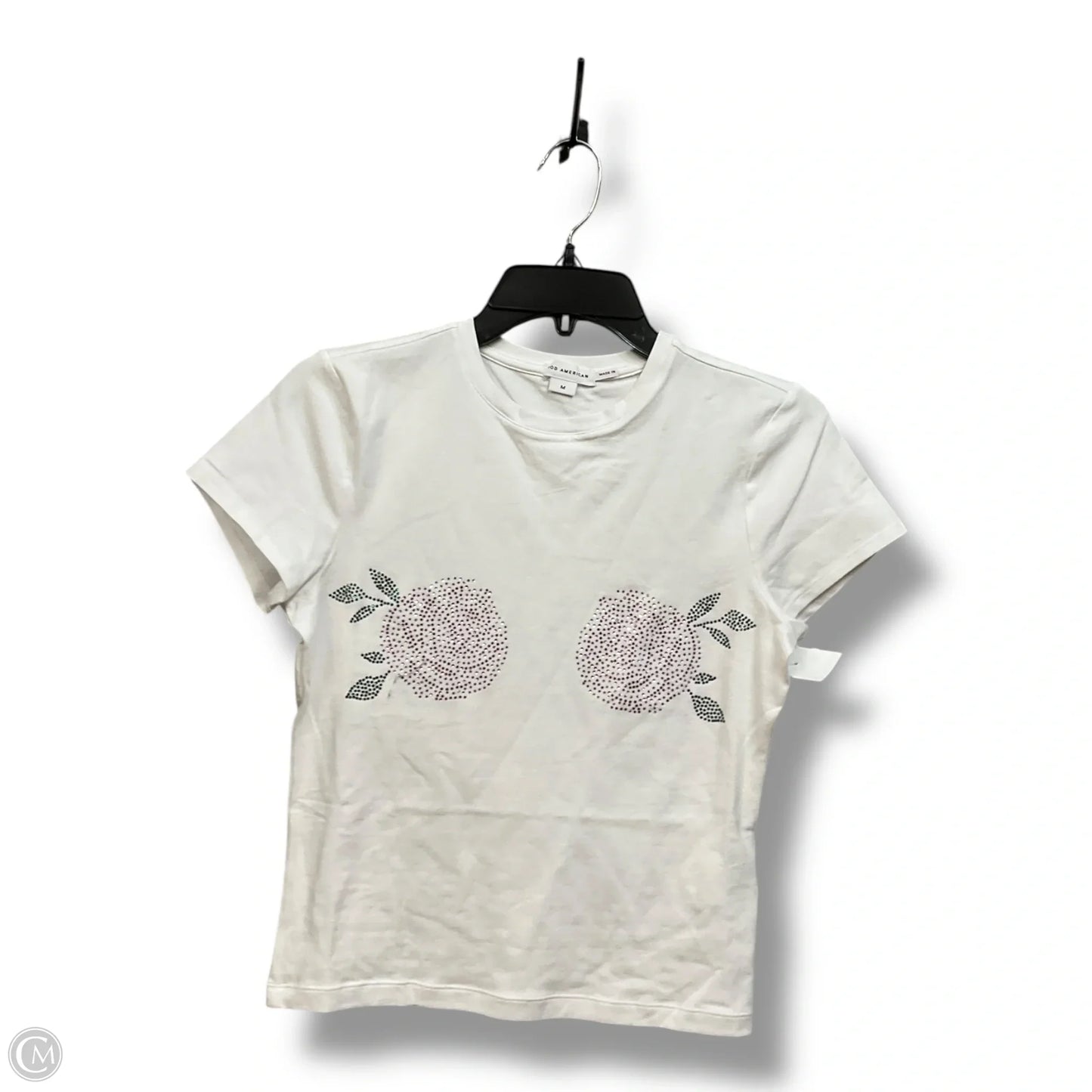 Top Short Sleeve Basic By Good American In White, Size: M