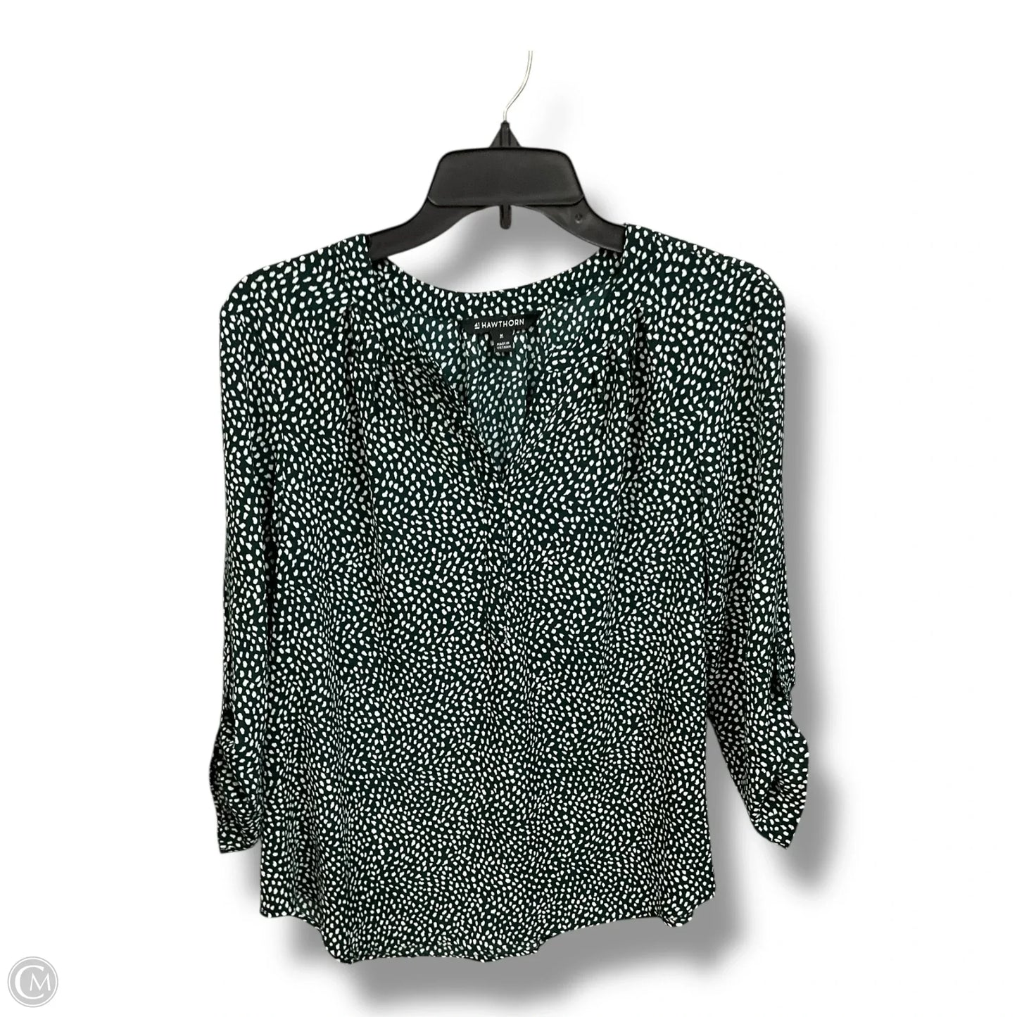 Blouse 3/4 Sleeve By 41 Hawthorn In Green, Size: M