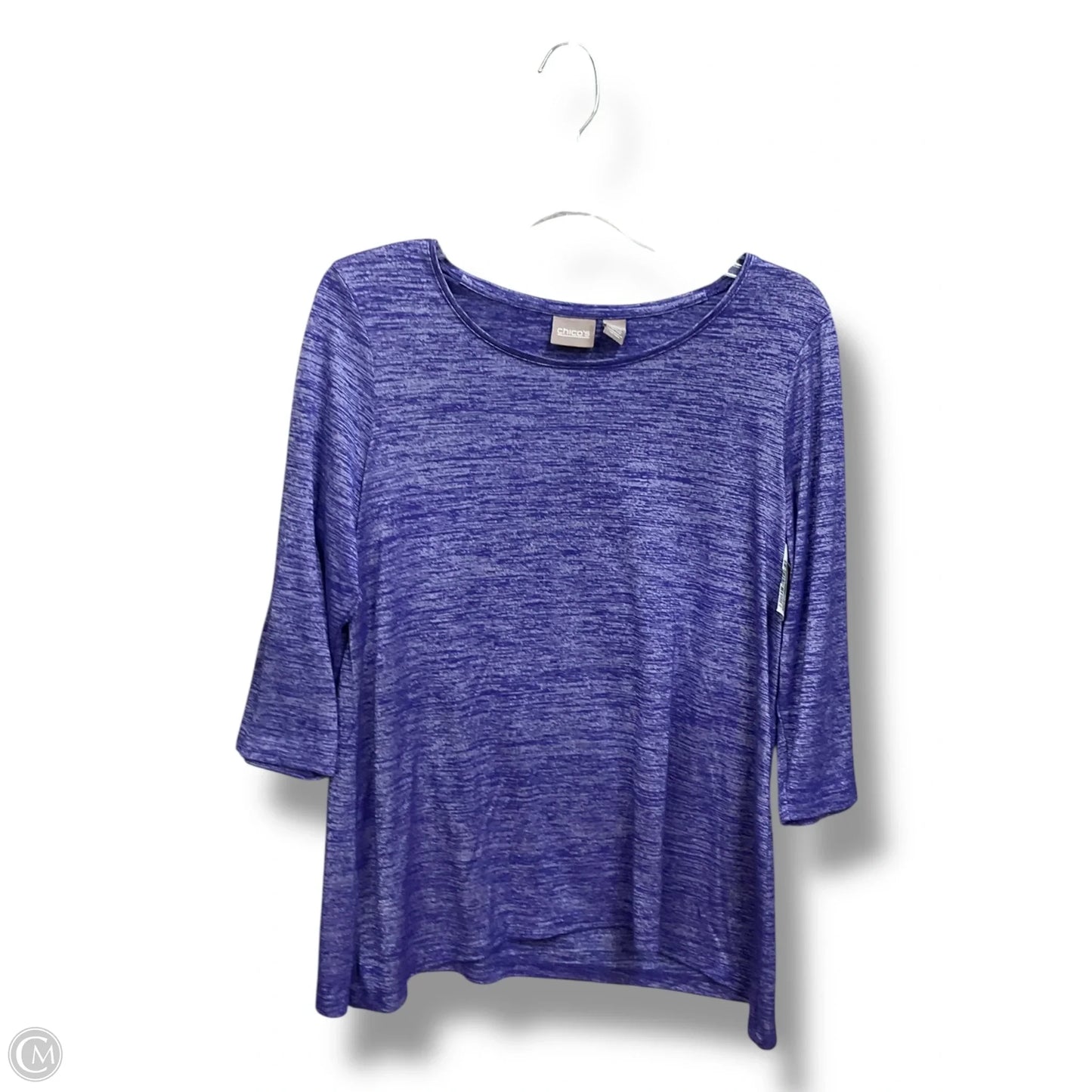 Top 3/4 Sleeve By Chicos In Purple, Size: M
