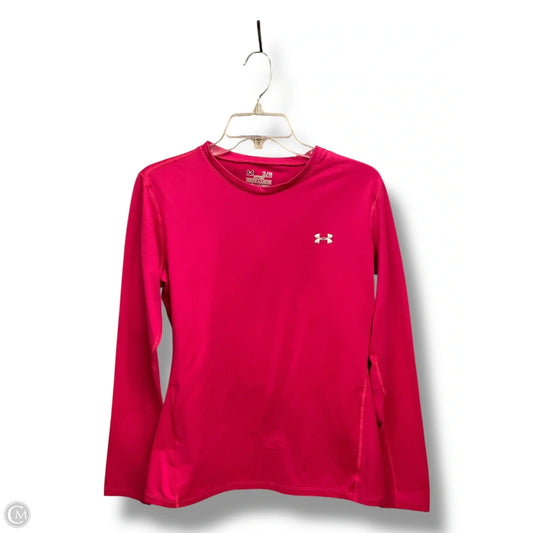 Athletic Top Long Sleeve Crewneck By Under Armour In Pink, Size: Xl