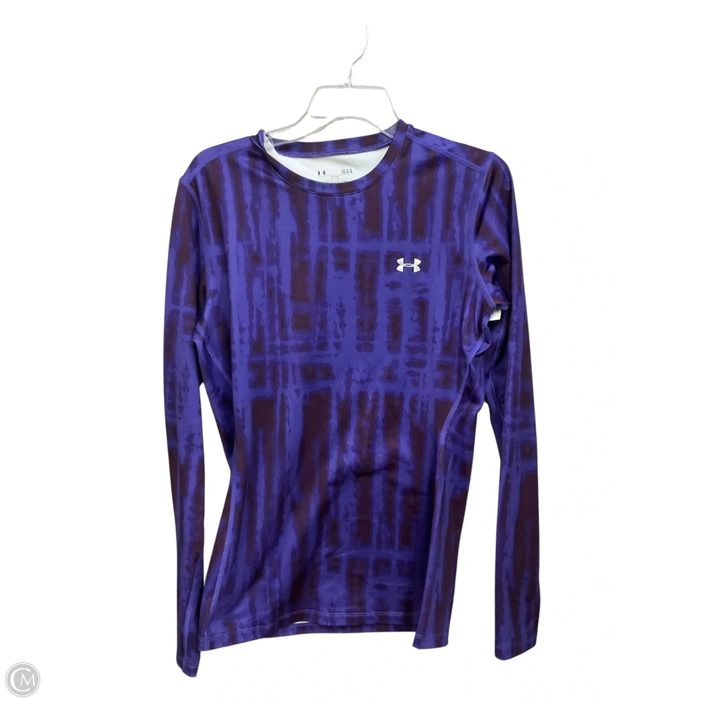 Athletic Top Long Sleeve Crewneck By Under Armour In Purple, Size: L