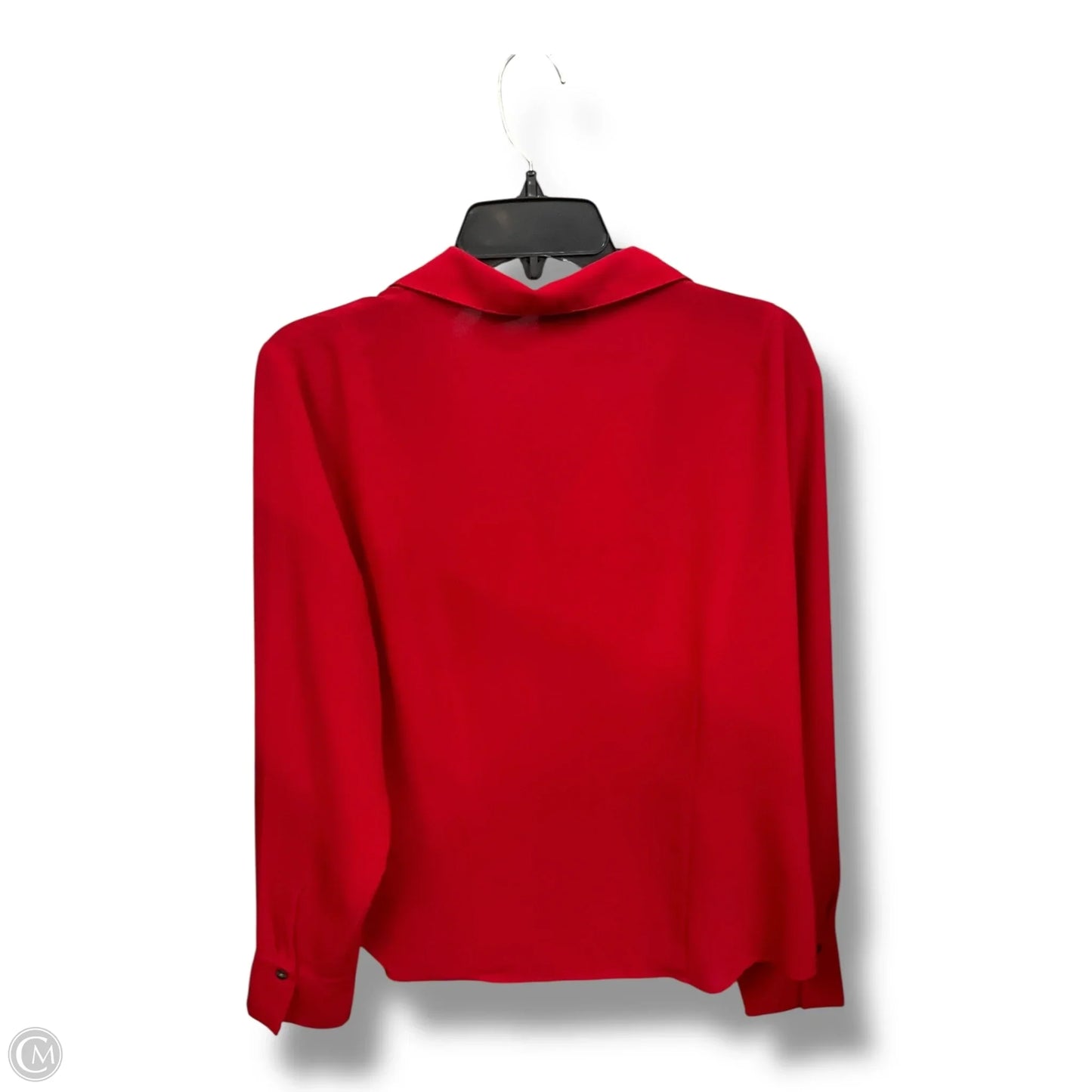 Blouse Long Sleeve By New York And Co In Red, Size: Xl