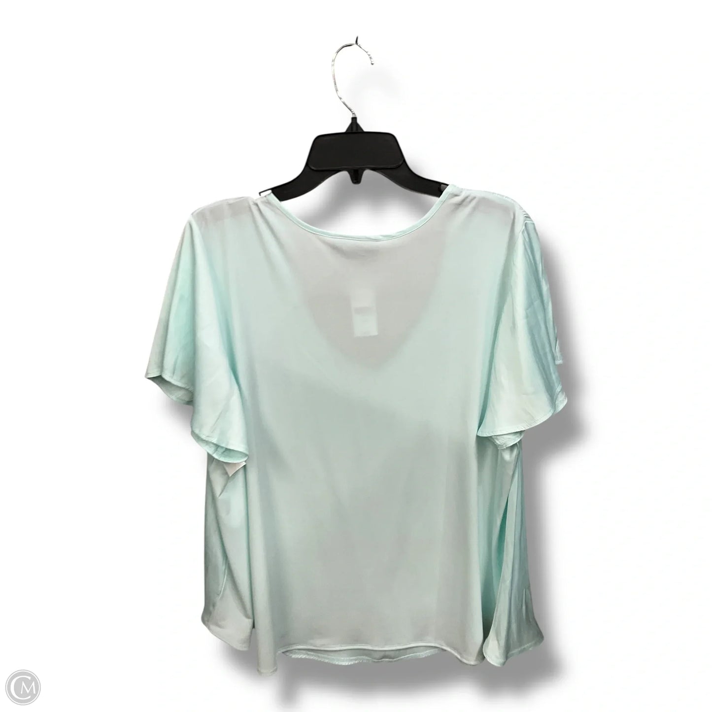 Blouse Short Sleeve By Lane Bryant In Blue, Size: 2x