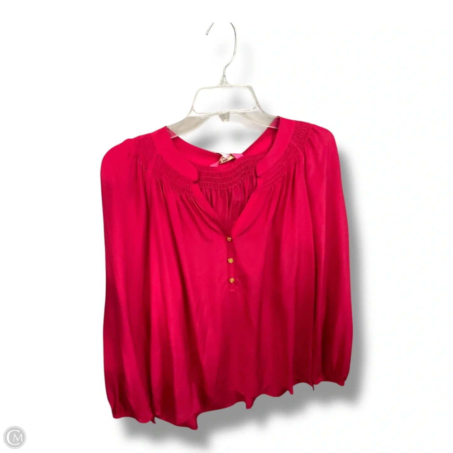 Blouse Designer By Lilly Pulitzer In Pink, Size: L