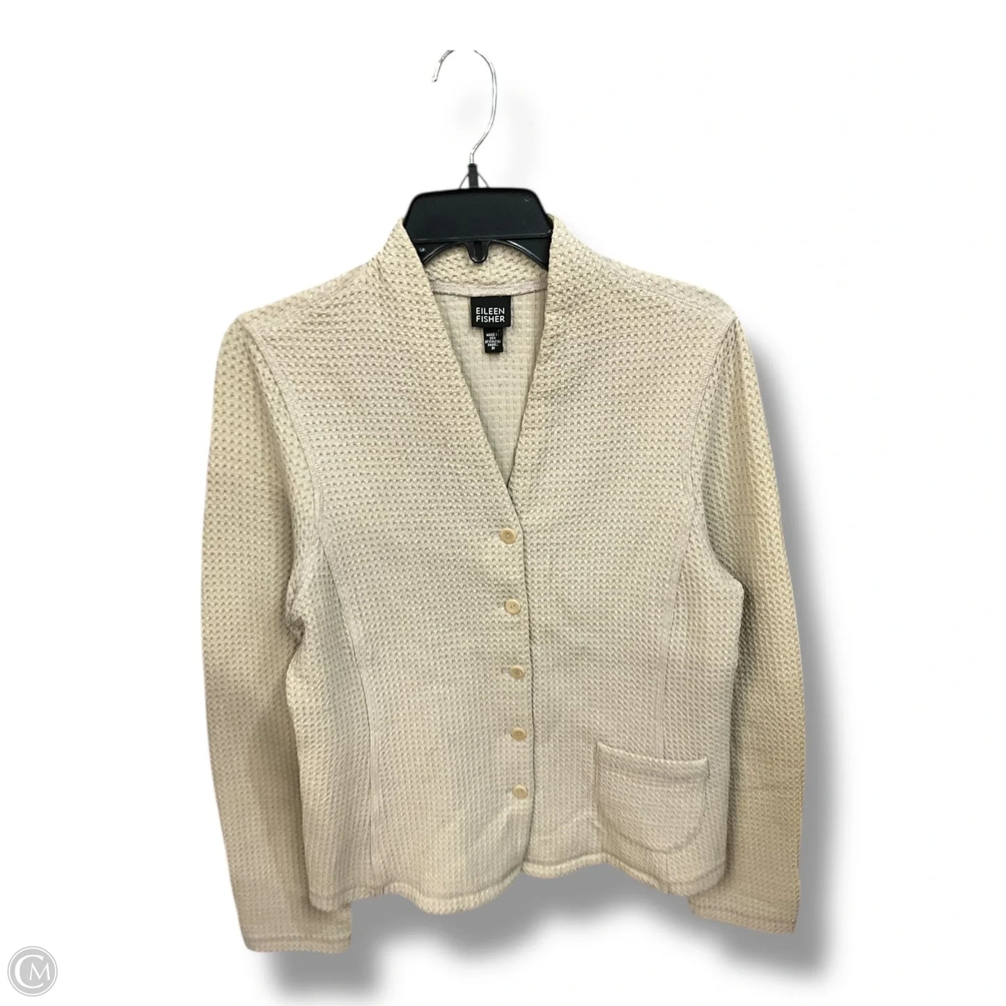 Top Long Sleeve By Eileen Fisher In Tan, Size: M