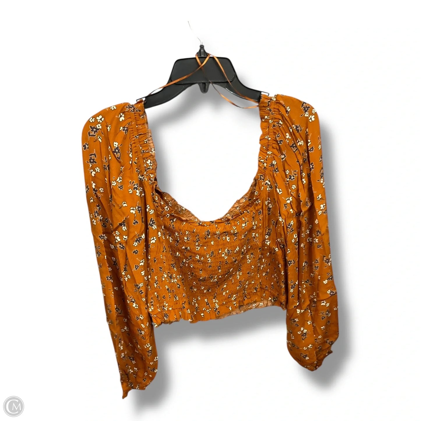 Top Long Sleeve By Elodie In Orange, Size: Xl