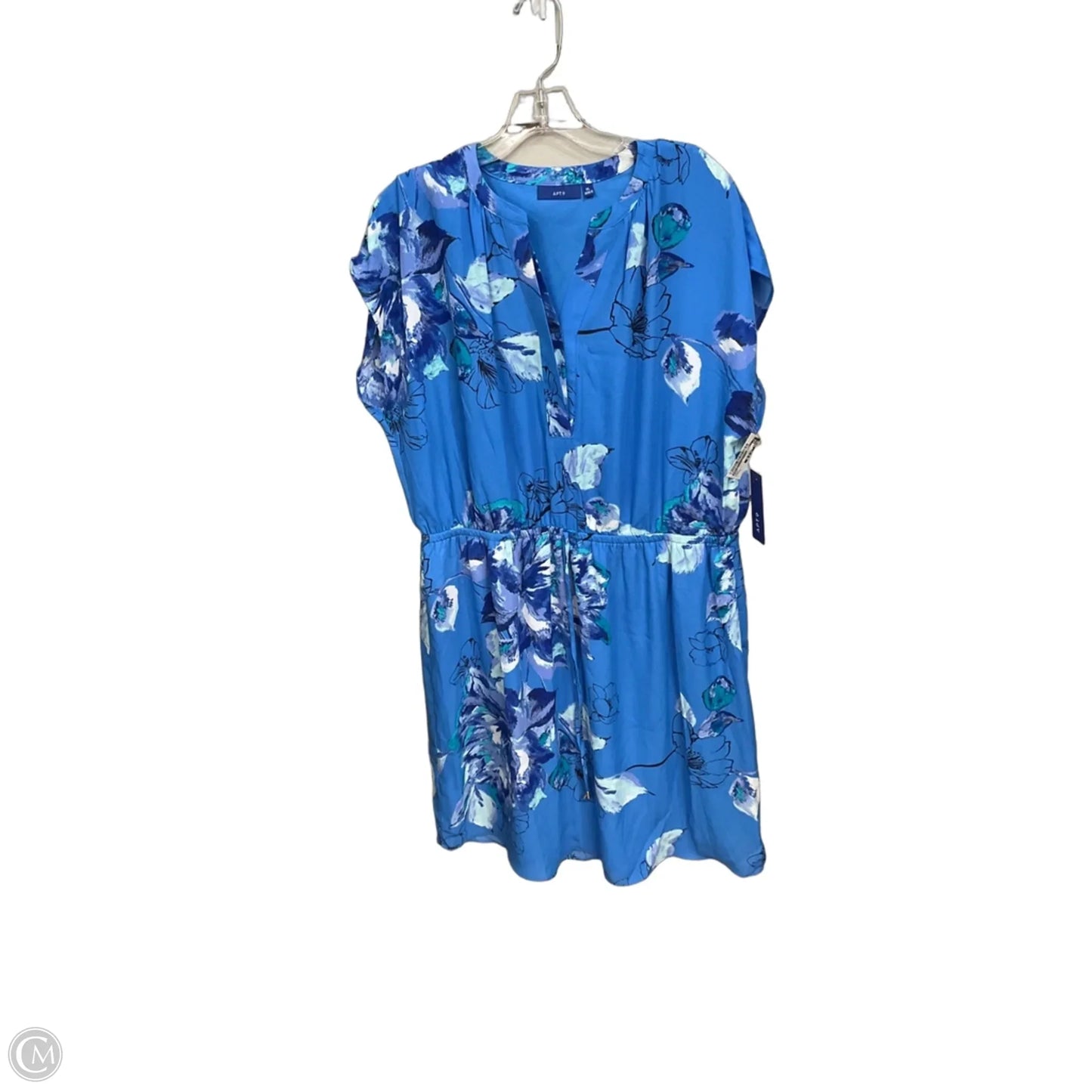 Dress Casual Midi By Apt 9 In Blue, Size: Xl