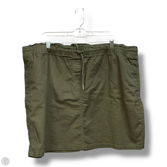 Skirt Mini & Short By Croft And Barrow In Green, Size: 2x