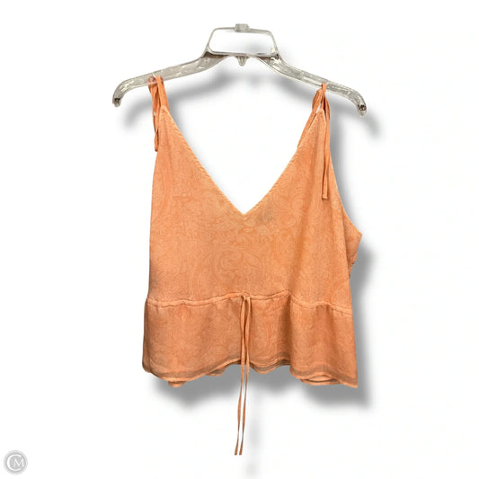 Top Sleeveless By Express In Peach, Size: Xl