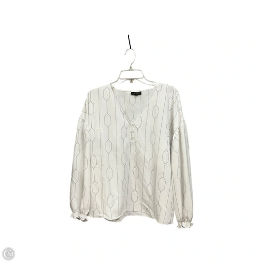Blouse Long Sleeve By Alfani In Multi-colored, Size: L