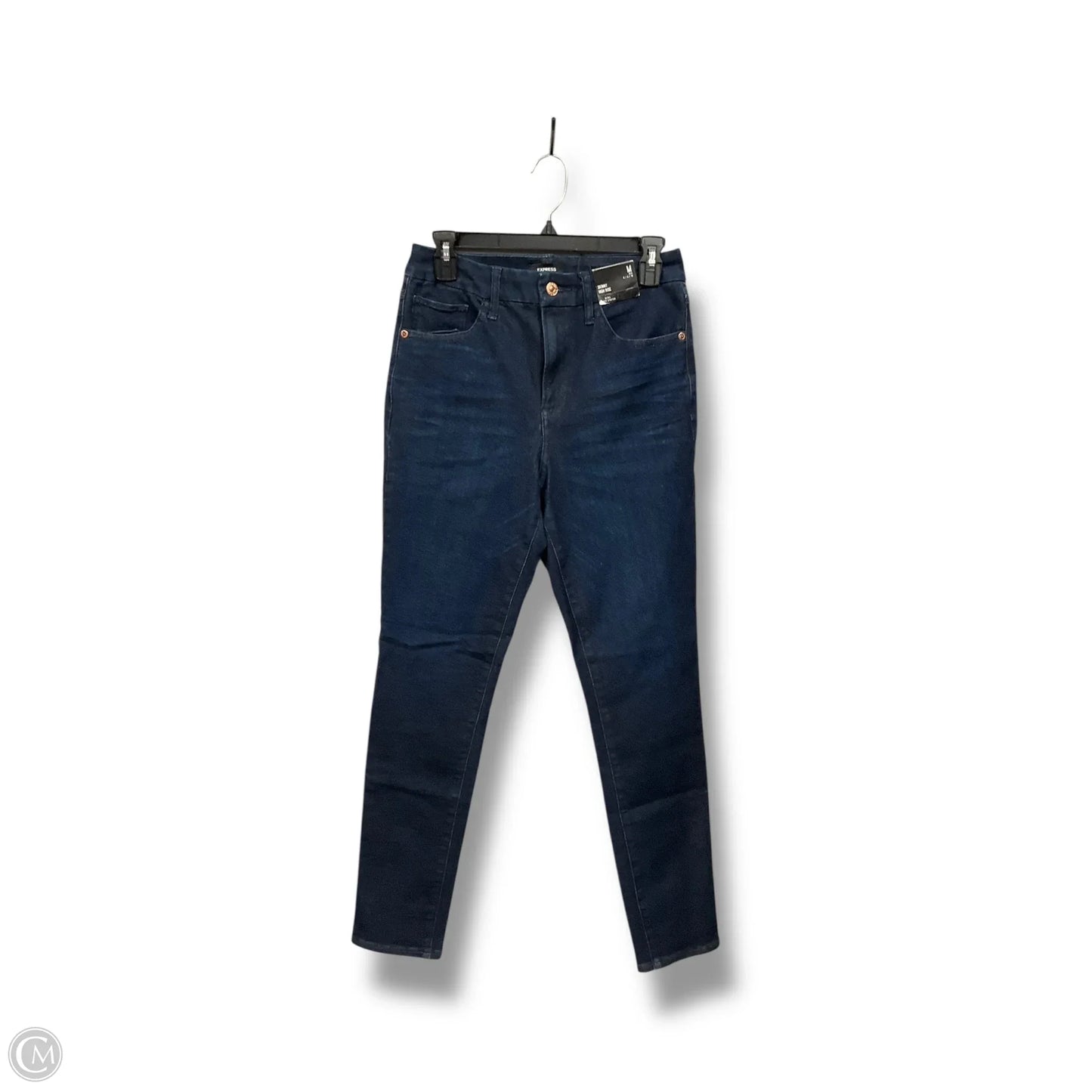 Jeans Skinny By Express In Blue Denim, Size: 8