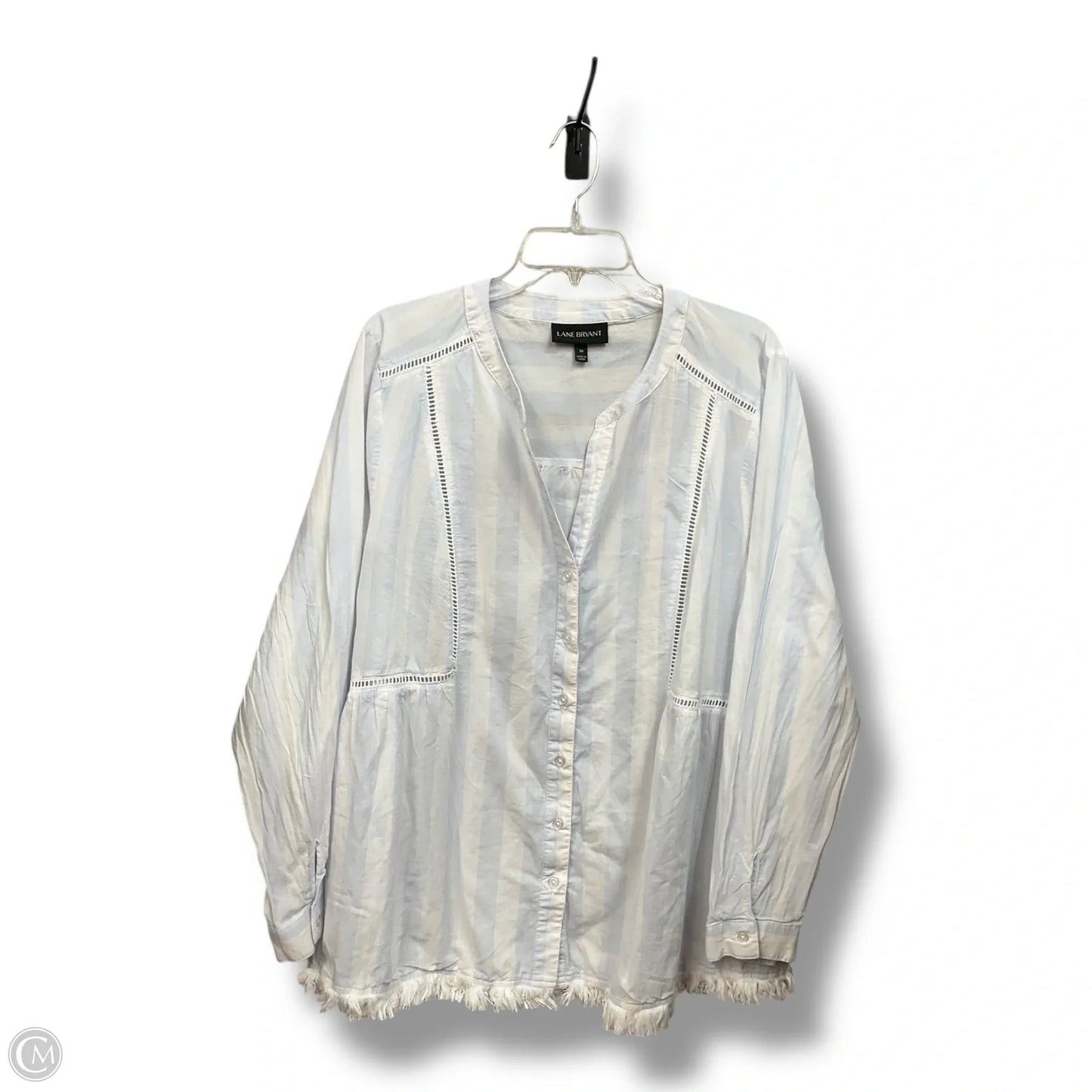 Blouse Long Sleeve By Lane Bryant In Striped Pattern, Size: 20