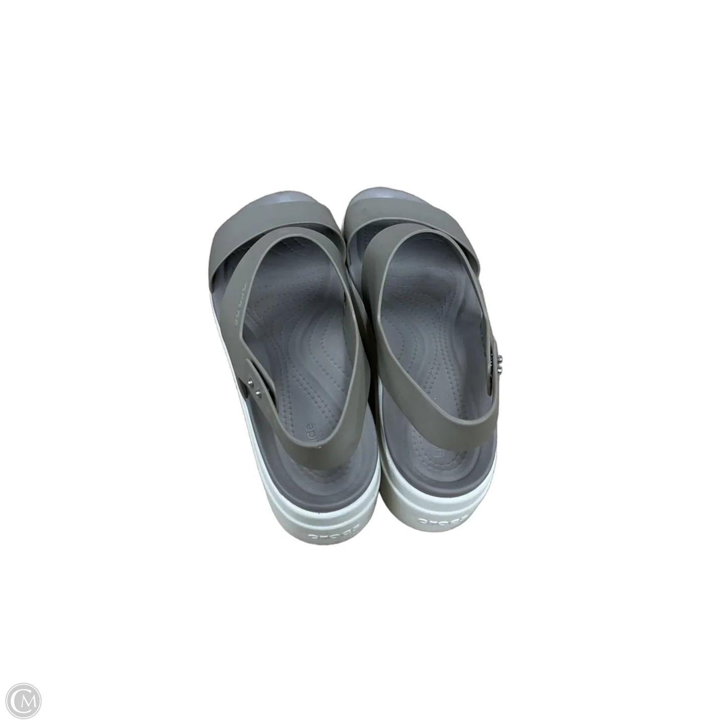 Sandals Flats By Crocs In Tan, Size: 10
