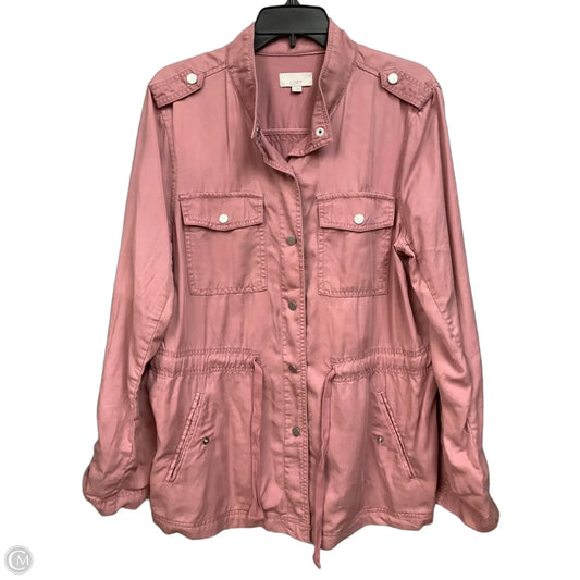 Jacket Utility By Loft In Pink, Size: L