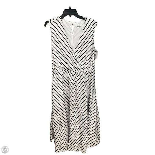 Dress Casual Midi By J. Jill In Striped Pattern, Size: Xl