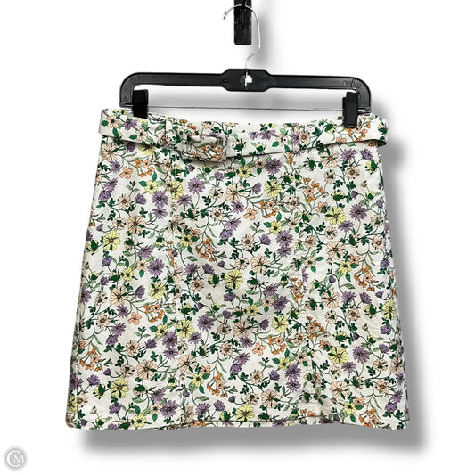 Skirt Mini & Short By Loft In Floral Print, Size: S