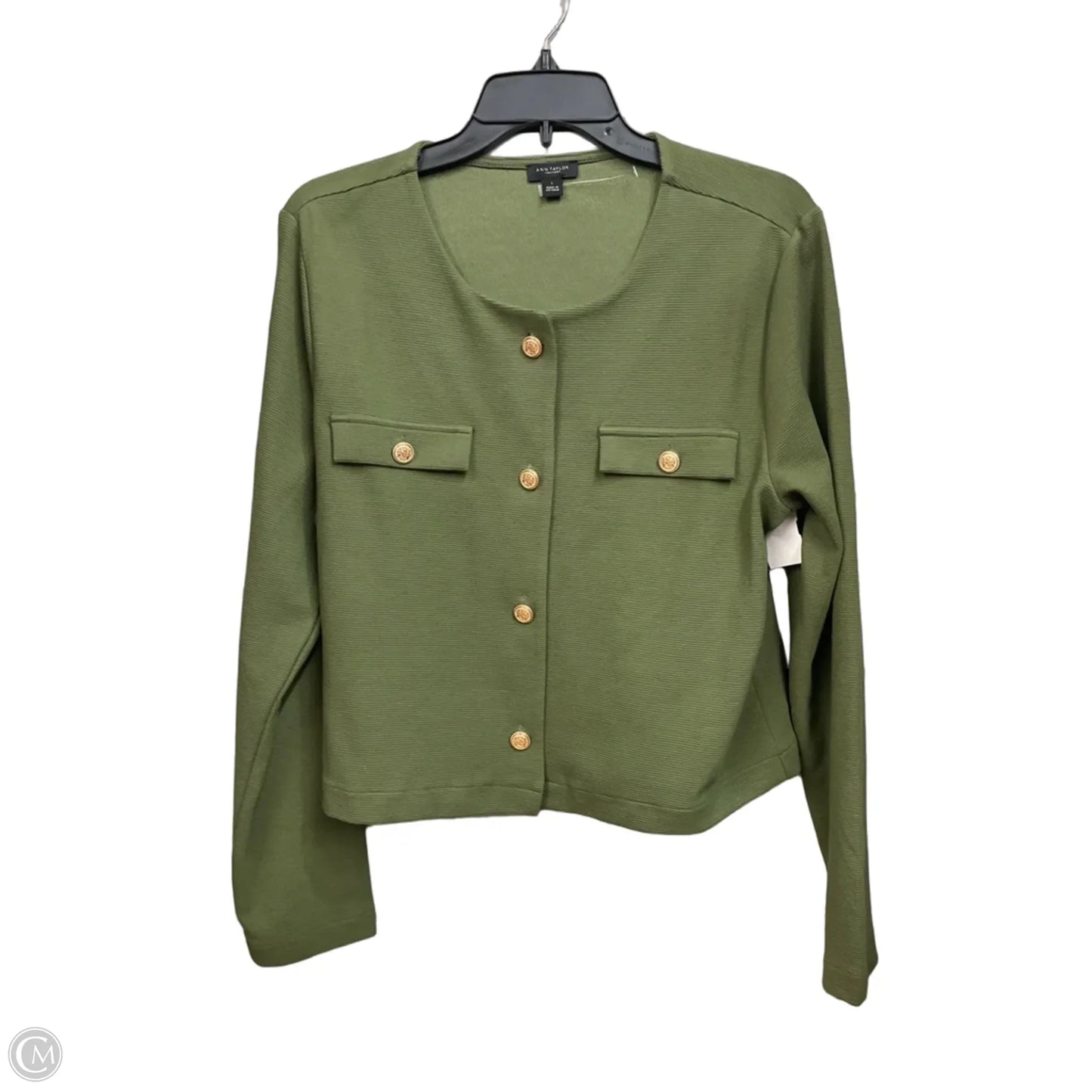 Cardigan By Ann Taylor In Green, Size: L