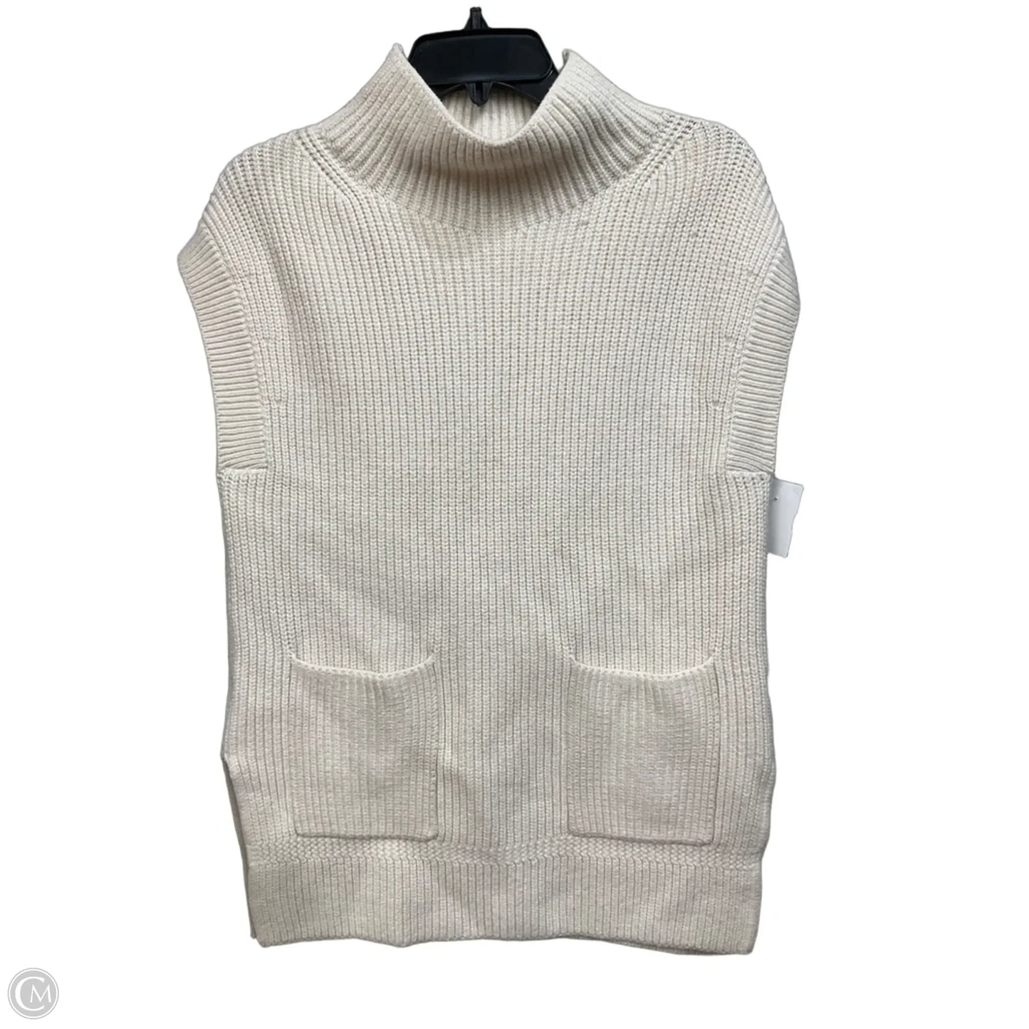 Vest Sweater By Banana Republic In Cream, Size: Xs