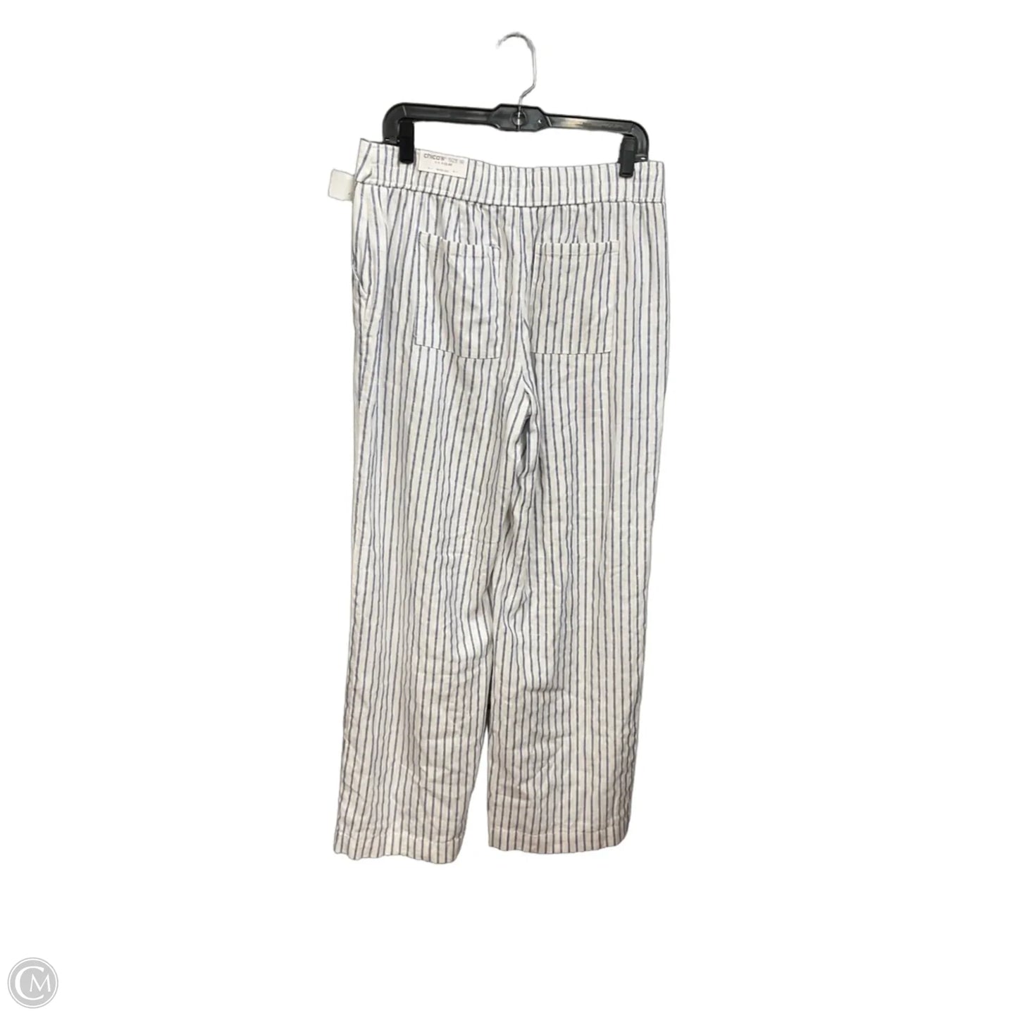 Pants Linen By Chicos In Striped Pattern, Size: 8