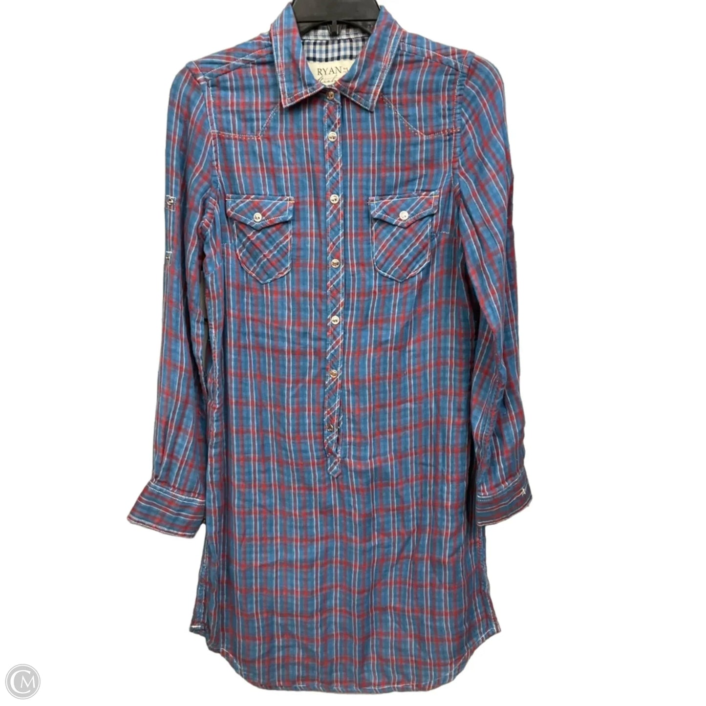 Dress Casual Short By Cmb In Plaid Pattern, Size: S