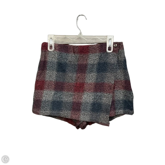 Skirt Mini & Short By Free People In Plaid Pattern, Size: 8