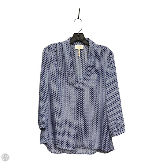 Blouse Long Sleeve By Laundry In Blue, Size: M